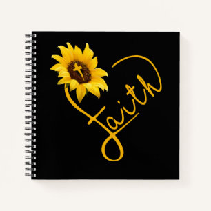 Carnet Jésus amour Sunflowers Love Heart Faith