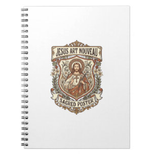 Carnet Jésus Art Nouveau Affiche Sacrée Jésus Art Nouveau