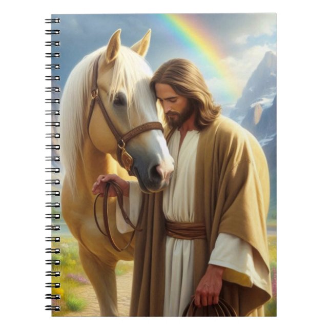Carnet Jésus avec Palomino Horse dans le paysage Pittores (Devant)
