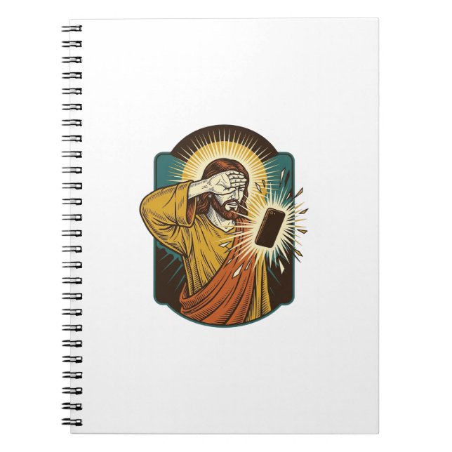 Carnet Jésus aveuglant la luminosité maximale du téléphon (Devant)