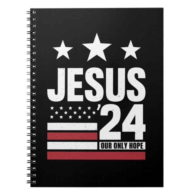 Carnet Jésus Christ 2024 Président Élection USA Politique (Devant)