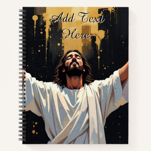 Carnet Jésus-Christ Notre Sauveur   Noir et Or