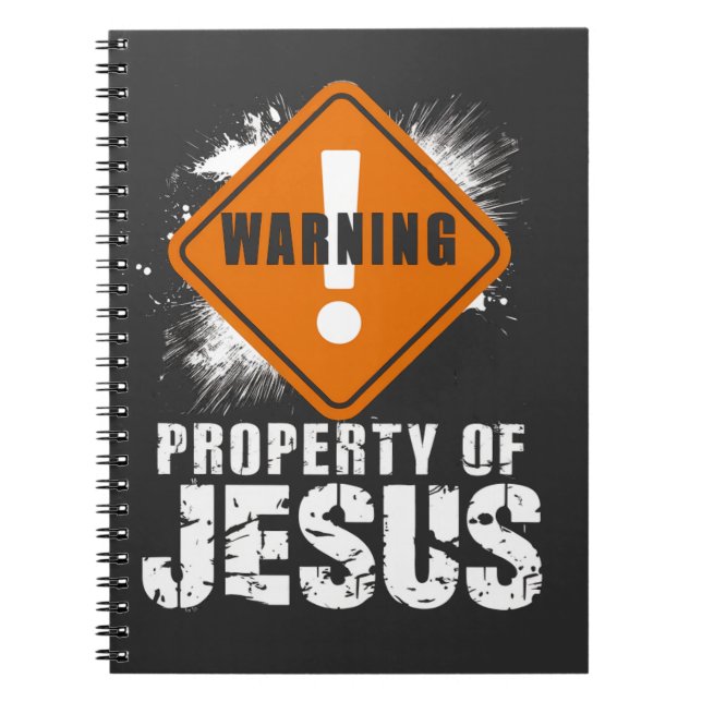 Carnet Jésus Christ Propriété Foi chrétienne Funny (Devant)