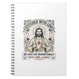 Carnet Jésus Couture Tricotage Chemise Graphique Chrétien