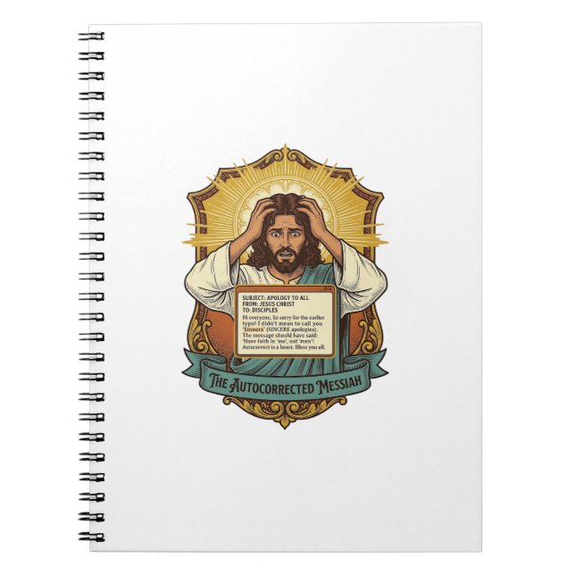 Carnet Jésus E-mail Typo Correction Automatique Désastre  (Devant)