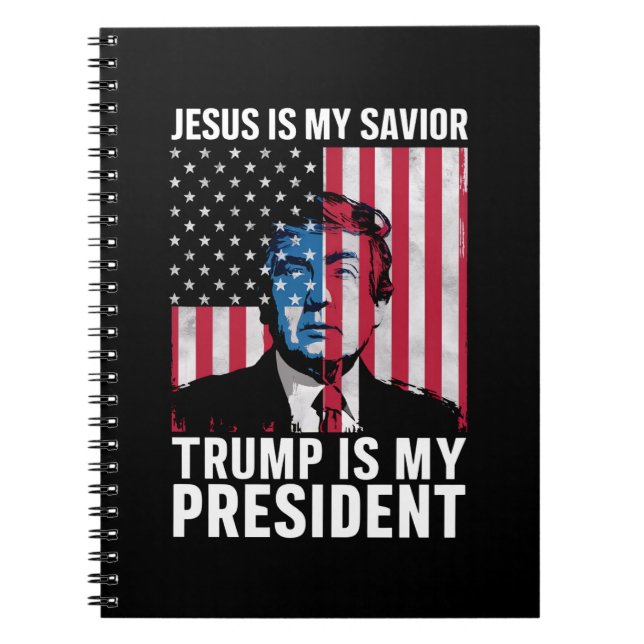 Carnet Jésus Est Mon Sauveur Trump Est Mon Président 2024 (Devant)