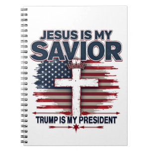 Carnet Jésus est mon sauveur Trump est mon président drôl