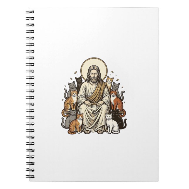Carnet Jésus et Chats Vintage (Devant)