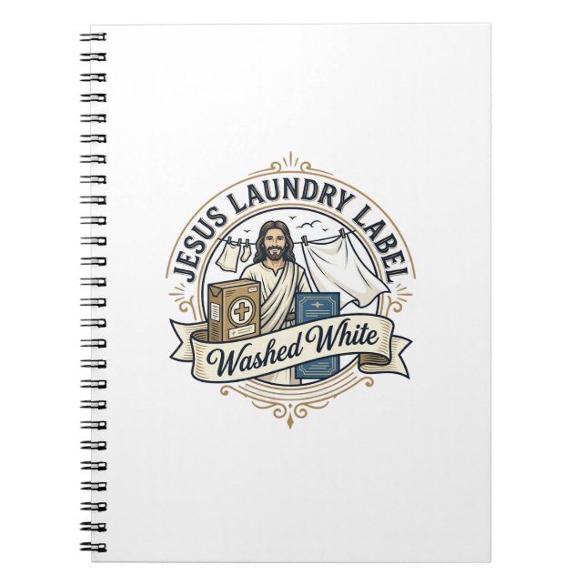 Carnet Jesus Étiquette De Linge Lavé Blanc Jesus Linge La (Devant)