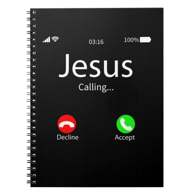 Carnet Jesus Is Calling Christian (Devant)
