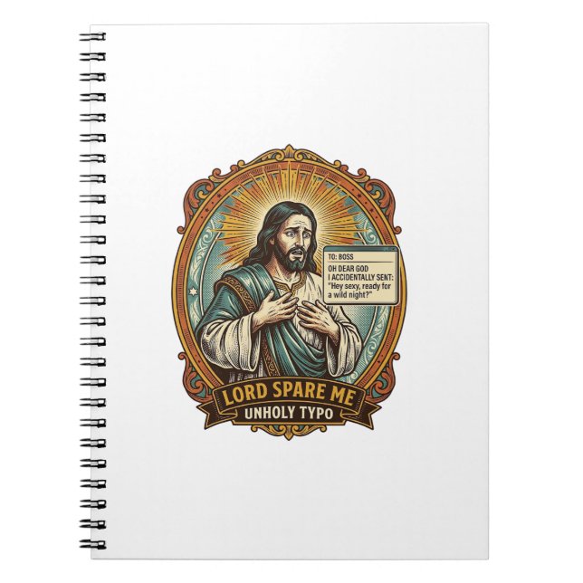 Carnet Jésus Mauvaise Message Autocorrect Patron Embarras (Devant)