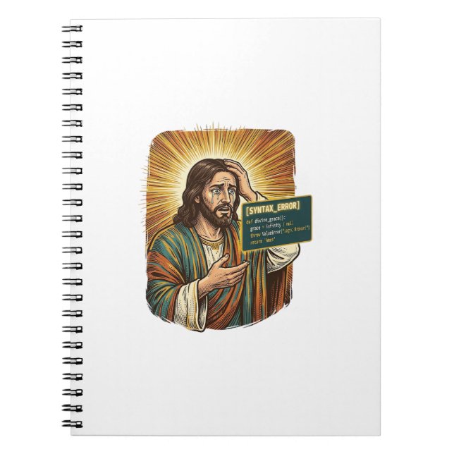 Carnet Jésus pleurant Erreur de syntaxe Codage Programmeu (Devant)