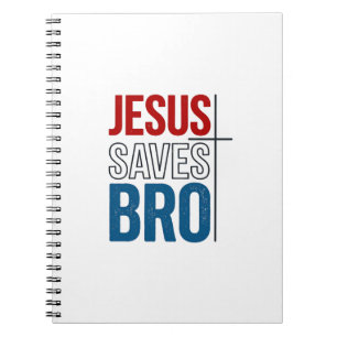 Carnet Jésus Sauve Frère Typographie Chrétienne Design T-
