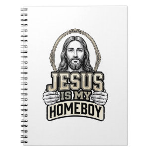 Carnet Jésus vintage est mon pote gravé design vectoriel