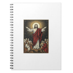 Carnet Jésus vintage gloire radieuse gravure chrétienne D
