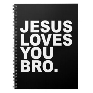 Carnet Jésus vous aime Bro - Christian Faith Pullover Hoo