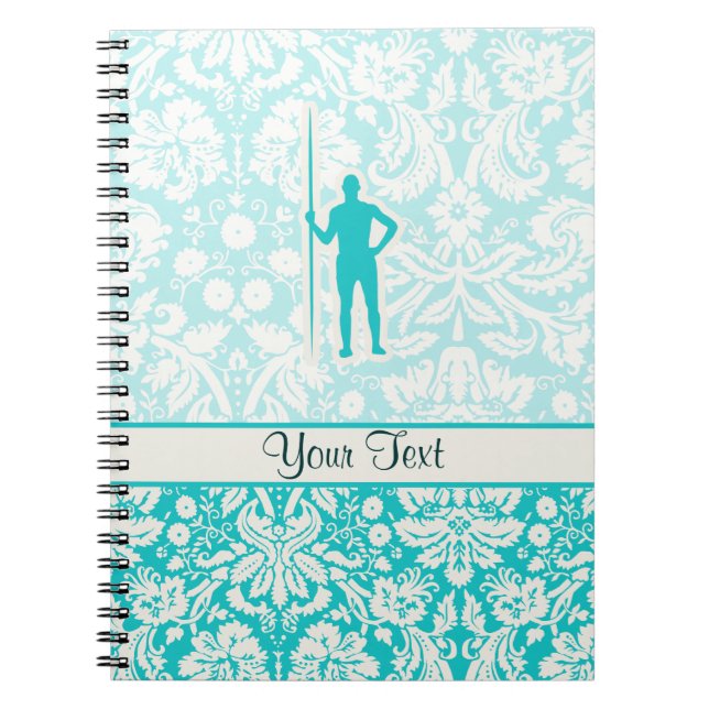 Carnet Jet de javelot turquoise (Devant)
