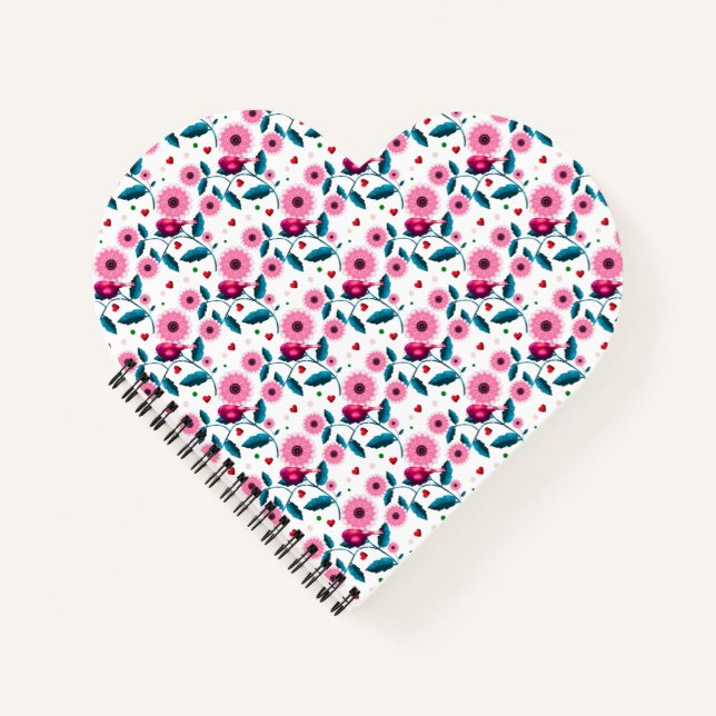 Carnet Jeté de design botanique floral oiseau rose capric (Devant)
