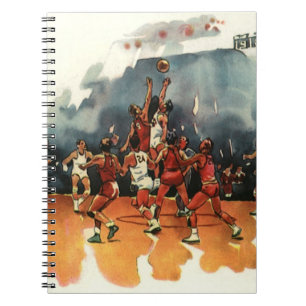 Carnet Jeu De Basketball vintage, Joueurs De Basketball