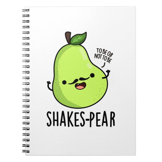 Carnet Jeu de mots sur la poire drôle de Shakes-pear  (Devant)