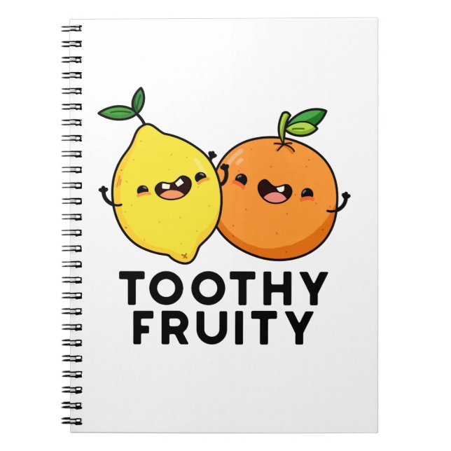 Carnet Jeu de mots sur les fruits drôle Toothy Fruity  (Devant)