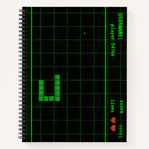 Carnet Jeu de serpent personnalisé Rétro Bloc-notesCarnet