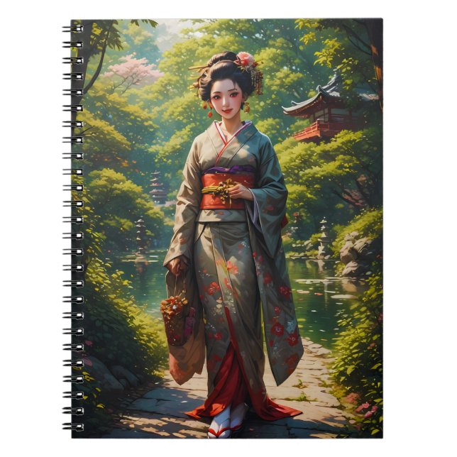 Carnet Jeune fille du jardin vert (Devant)