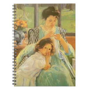 Carnet Jeune Mère cousant par Mary Cassatt, Art ancien