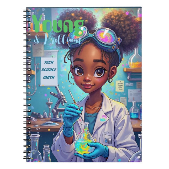Carnet Jeune Scientifique Brillante (Devant)