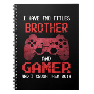 Carnet Jeux Vidéos Vintages Pour Garçons Frère