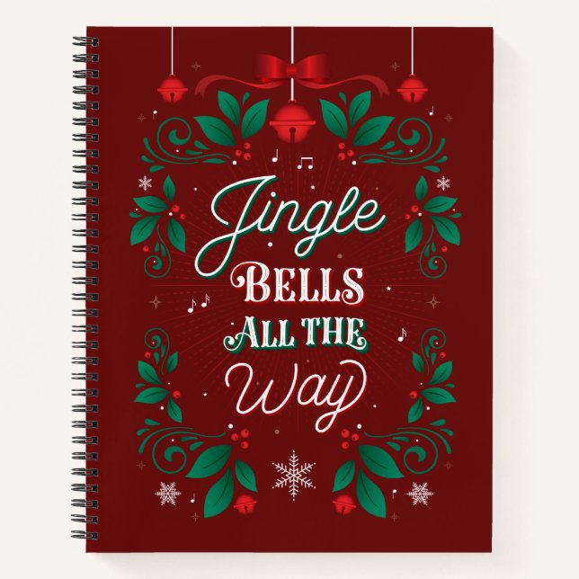 Carnet Jingle Bells All Way Christmas Sketchbook (Devant)