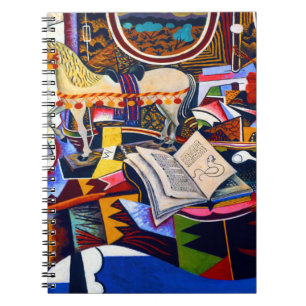 Carnet Joan Miro Horse Pipe et Fleur rouge
