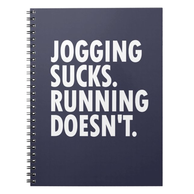 Carnet Jogging Sucks. Courir ne marche pas. (Devant)