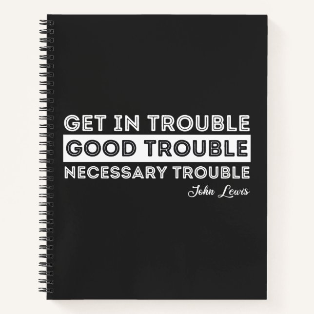 Carnet John Lewis - Citation à propos des problèmes (Devant)