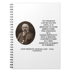 Carnet John Pierpont Morgan Aucun problème ne peut être r