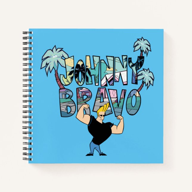 Carnet Johnny Bravo Palm Tree Nom (Devant)