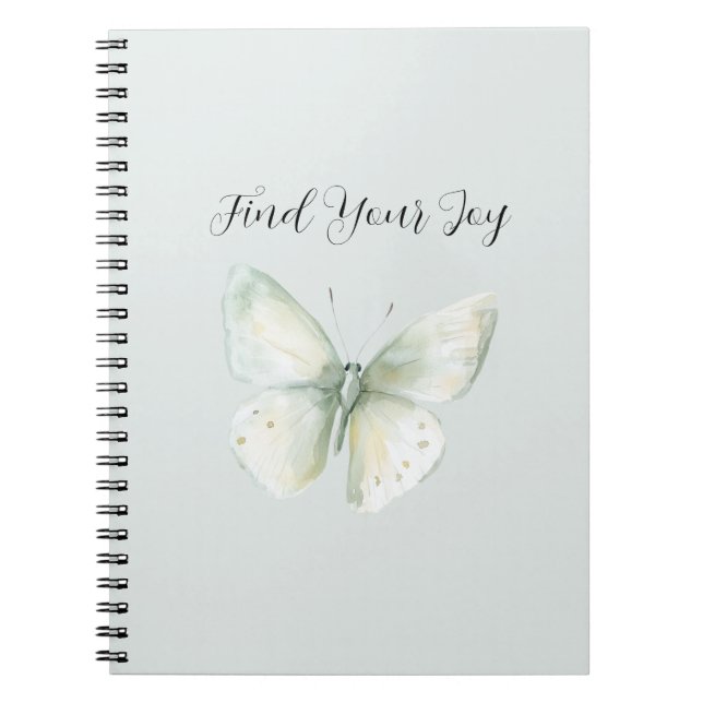 Carnet Joie Papillon Menthe (Devant)