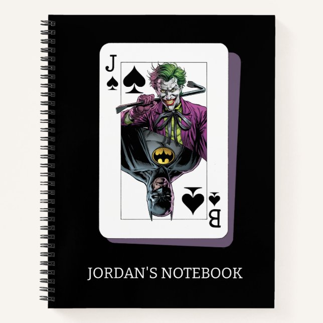 Carnet Joker and Batman Spade Playing Card Illustration (Devant)