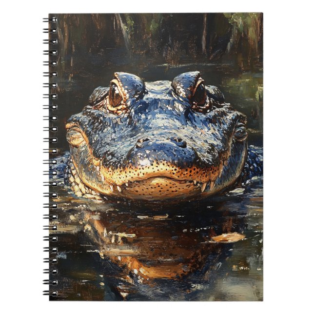 Carnet Joli Alligator en Floride Everglades Peinture (Devant)