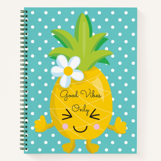Carnet Joli ananas et Polka Dot Good Vibes seulement (Devant)