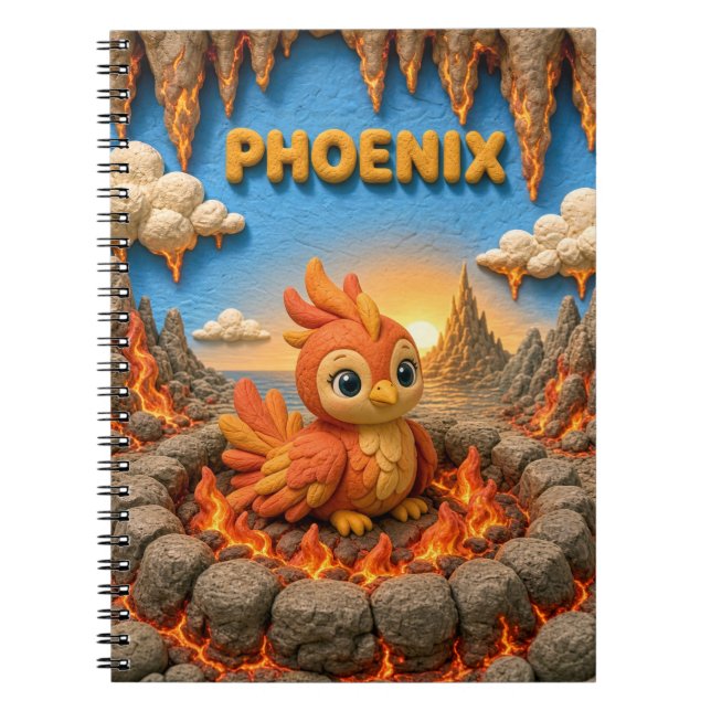 Carnet Joli bébé phénix, mythique (Devant)