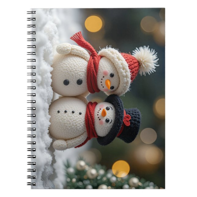 Carnet joli bonhomme de neige ensemble (Devant)