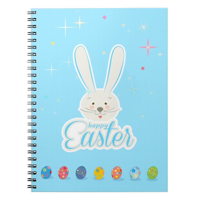 Carnet Joli Bunny de Pâques oeufs de chasse printemps de  (Devant)