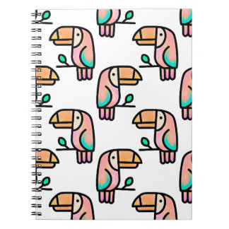 Carnet joli cadeau d'animal de toucan tropical mignon pou