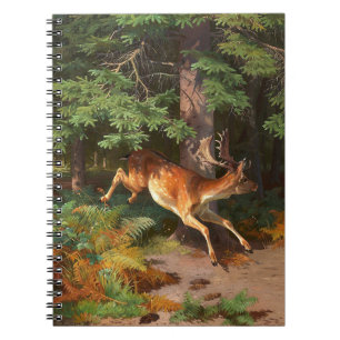 Carnet Joli Cerf Rouge Dans La Forêt