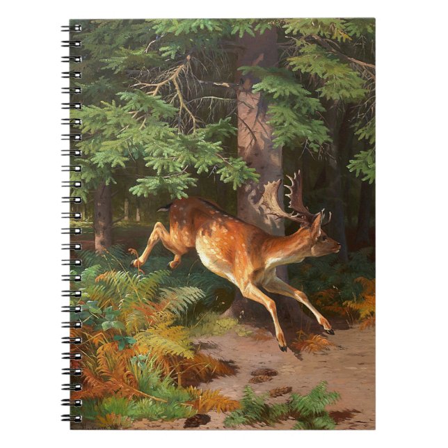 Carnet Joli Cerf Rouge Dans La Forêt (Devant)