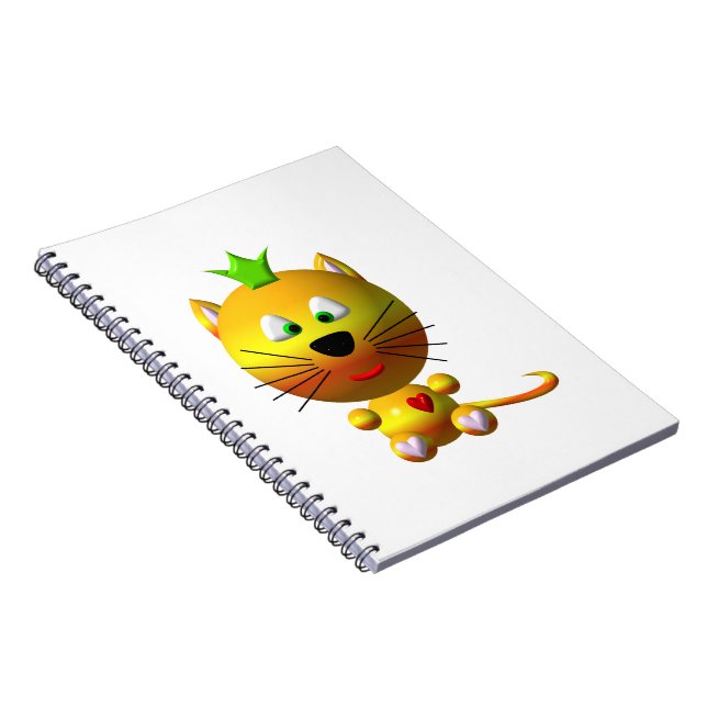 Carnet Joli Chat Avec Couronne (Côté Droit)