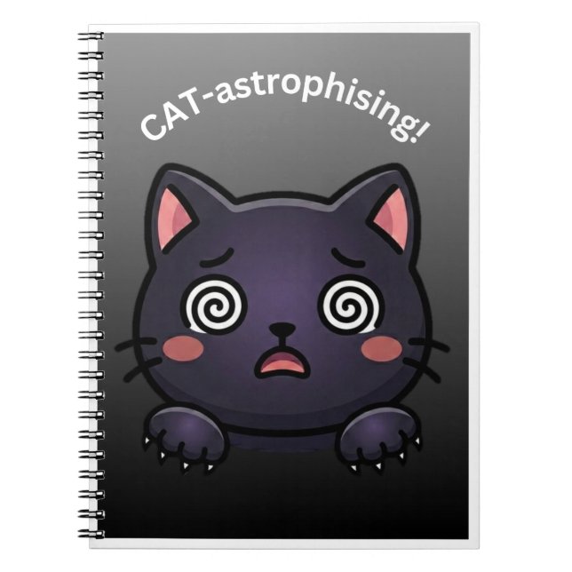 Carnet Joli Chat Catastrophiste (Devant)