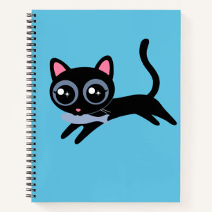 Carnet Joli Chat Chaton avec Poisson Cadeau pour Filles