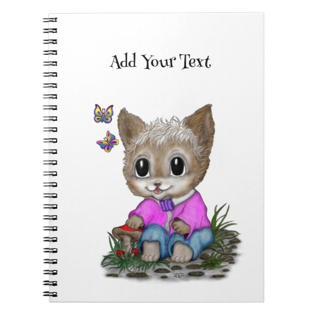 Carnet Joli Chat Chaton et Papillon (Devant)